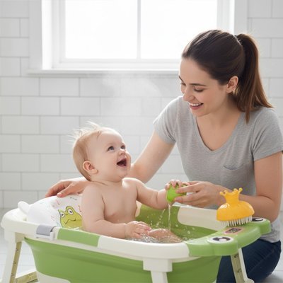 Baignoire bébé pliable | Ergonomique - bebetrucs