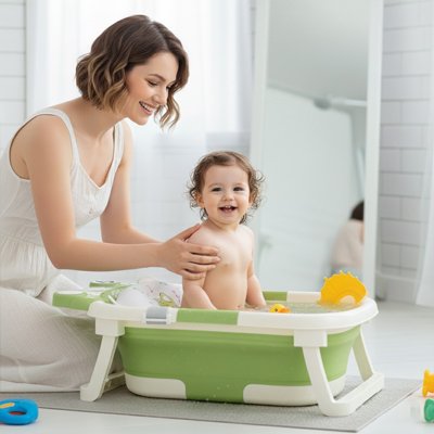 Baignoire bébé pliable | Ergonomique - bebetrucs