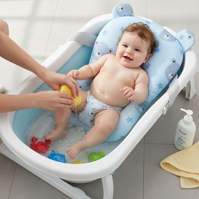 Coussin de bain bébé | Sécurisoft - bebetrucs
