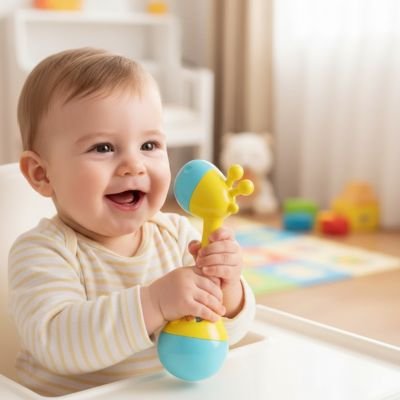 Hochet bébé sensoriel | Éveil des sens - bebetrucs