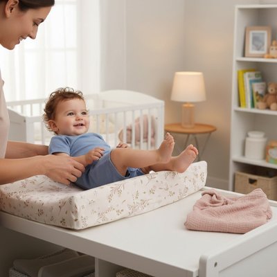 Housse matelas à langer | Douce Protection - bebetrucs