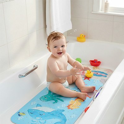 Tapis de bain bébé | Antidérapant Sécurité - bebetrucs