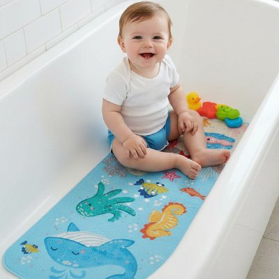 Tapis de bain bébé | Antidérapant Sécurité - bebetrucs
