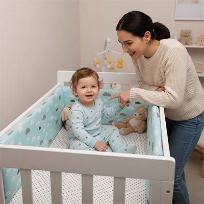 Tour de lit bébé | Protection douillette - bebetrucs